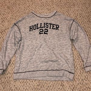Hollister gray crew neck